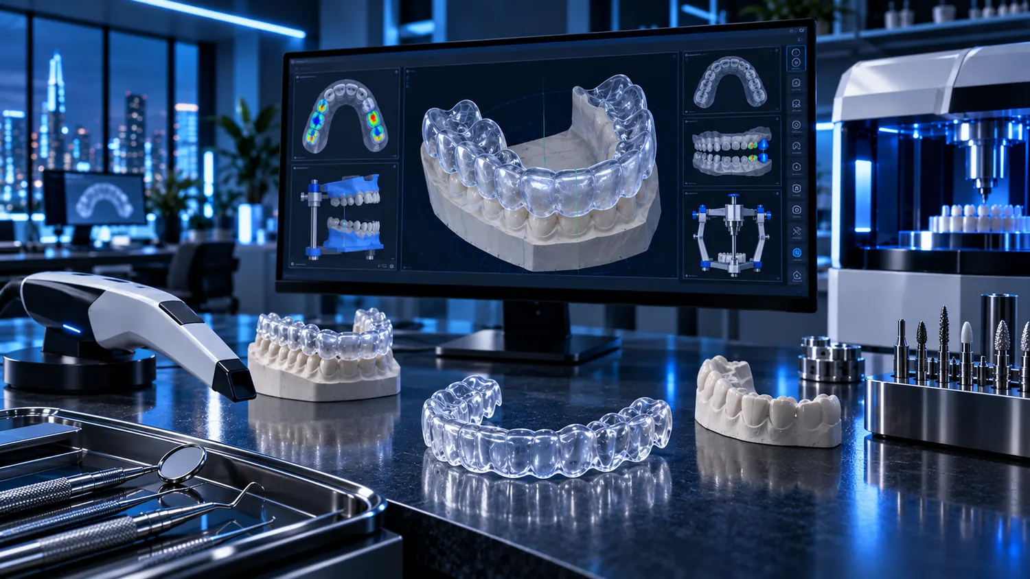 Diseño digital de férulas oclusales con análisis oclusal e integración del articulador en flujo CAD/CAM